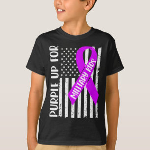 Purple up for Military Kids Rainbow Military Child T-Shirt