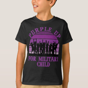 Purple up for Military Kids Rainbow Military Child T-Shirt