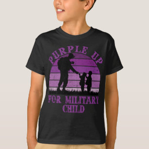 Purple up for Military Kids Rainbow Military Child T-Shirt