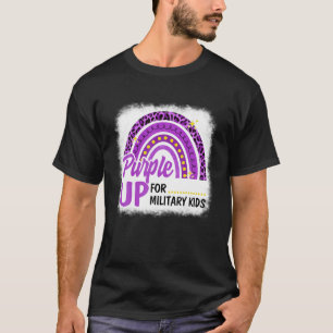 Purple Up For Military Kids Rainbow Military Kids T-Shirt
