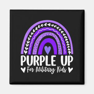 Purple Up for Military Kids Rainbow Month Military Magnet