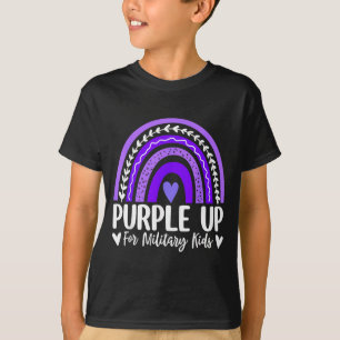 Purple Up for Military Kids Rainbow Month Military T-Shirt