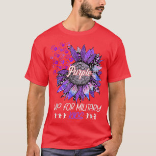 Purple Up For Military Kids Sunflower Military Chi T-Shirt