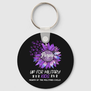 Purple Up for Military Kids - Sunflower Military Key Ring