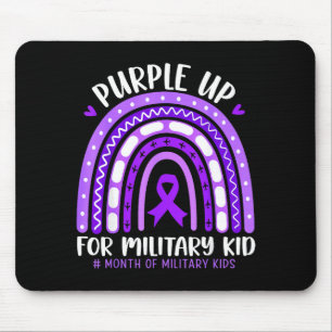 Purple up for military kids toddler women boys mouse mat