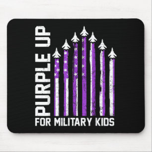 Purple Up for Military Kids Toddler Women Boys Mouse Mat
