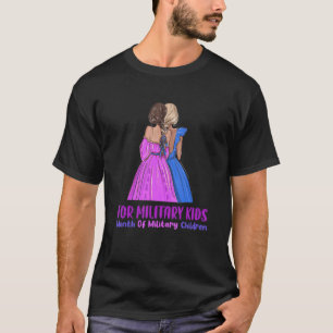 Purple Up For Military Kids Twin Girl Military Bra T-Shirt