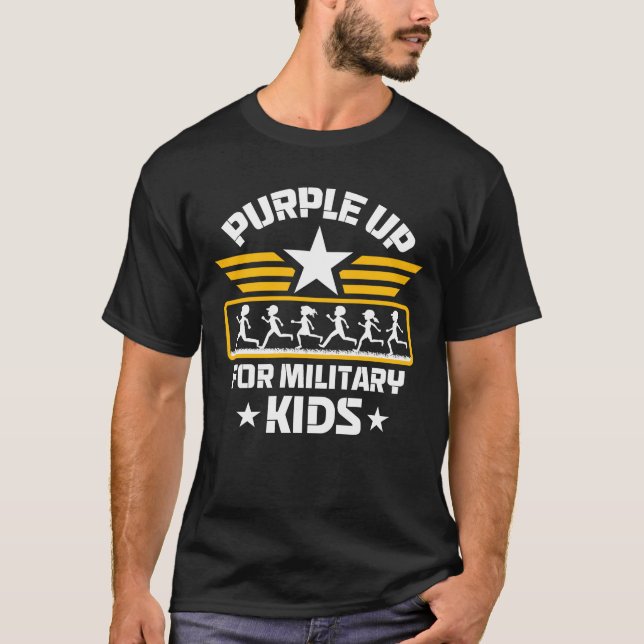 Purple Up For Military  Little Heroes Childpur boy T-Shirt (Front)