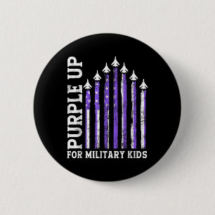 Purple Up For Military Military Child Month 6 Cm Round Badge