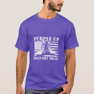 Purple Up Military Brat Military Child Month Kids  T-Shirt