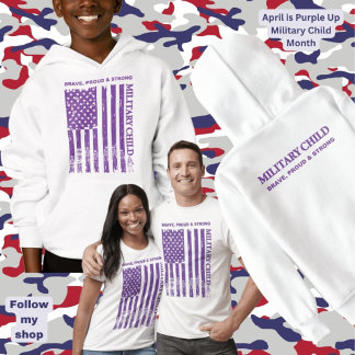 Purple Up Military Child & Adult T-Shirt or 