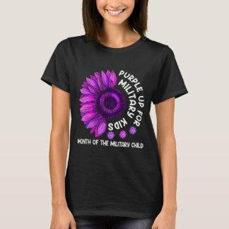 Purple Up Military Child Kids Month Children T-Shirt