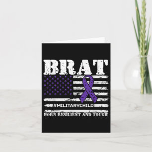 Purple Up Military Child Month Proud Brat Kids Ame Card