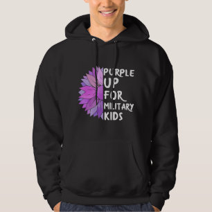 Purple Up Military Child Sunflower Military Brats Hoodie