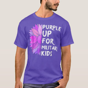 Purple Up Military Child Sunflower Military Brats  T-Shirt