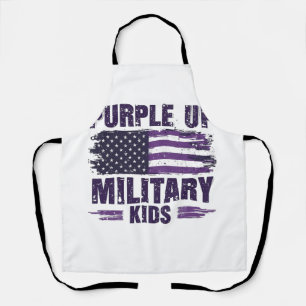 Purple Up Military Kids Awreness Month  Apron