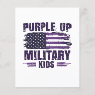 Purple Up Military Kids Awreness Month Flyer