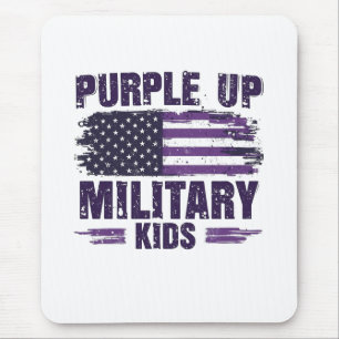 Purple Up Military Kids Awreness Month  Mouse Mat