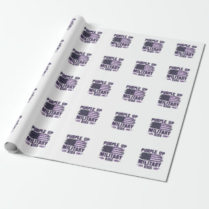 Purple Up Military Kids Awreness Month Wrapping Paper
