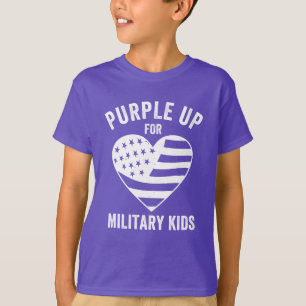 Purple up Military Kids Military Child Awareness T-Shirt