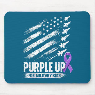 Purple up military kids month of military child mouse mat