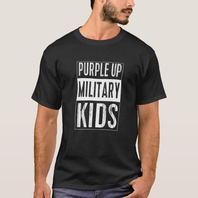 Purple Up Military Kids Month Purple Up Military C T-Shirt (Front)
