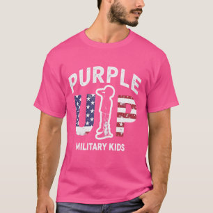 Purple Up Military Kids - Support Military Familie T-Shirt