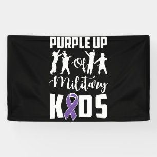 Purple Up Month Of Military Kids Child Awareness Banner