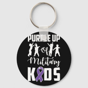 Purple Up Month Of Military Kids Child Awareness Key Ring