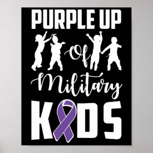 Purple Up Month Of Military Kids Child Awareness Poster
