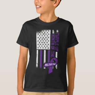 Purple Up Month Of The Military Child American Fla T-Shirt