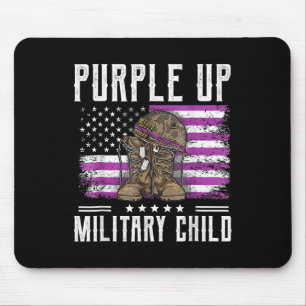 Purple Up Month Of The Military Child Kids Boots U Mouse Mat