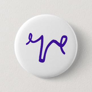 Purple Uterus Doodle 6 Cm Round Badge