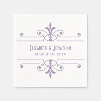Purple v2 Fancy Ornamental Paper Napkins