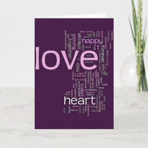 Purple Valentine Day Card