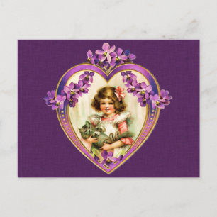 Purple Valentine's Day Postcard