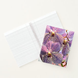 Purple Vanda Orchids Floral Notebook