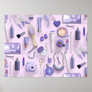 Purple Vanity Table Poster