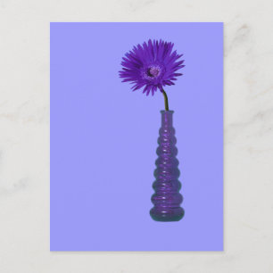 Purple Vase and Flower Postcard