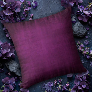 Purple Velvet Look Throw Pillow