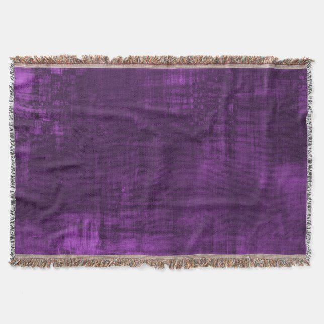 PURPLE VELVET PATTERN THROW BLANKET (Front)