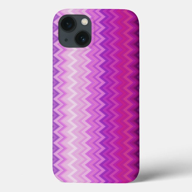 Purple Vertical Chevron Case-Mate iPhone Case (Back)