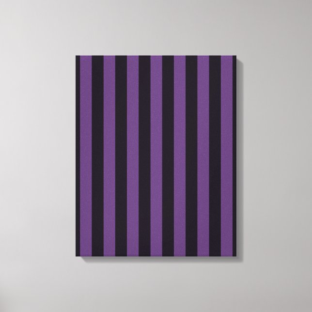 Purple Vertical Stripes Customise This! Canvas Print (Front)