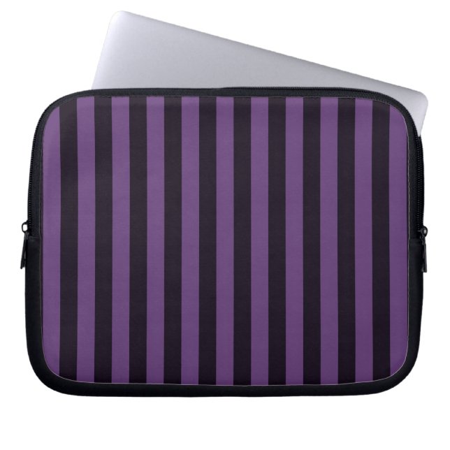 Purple Vertical Stripes Decor Laptop Sleeve (Front)