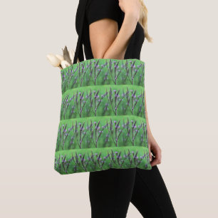 Purple Vervain Wildflowers Nature Pattern   Tote Bag