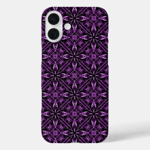 Purple Victorian Fractal iPhone 16 Plus Case