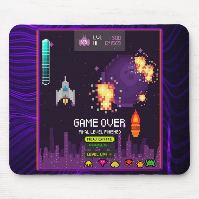 Purple Video Mouse Mat (Front)