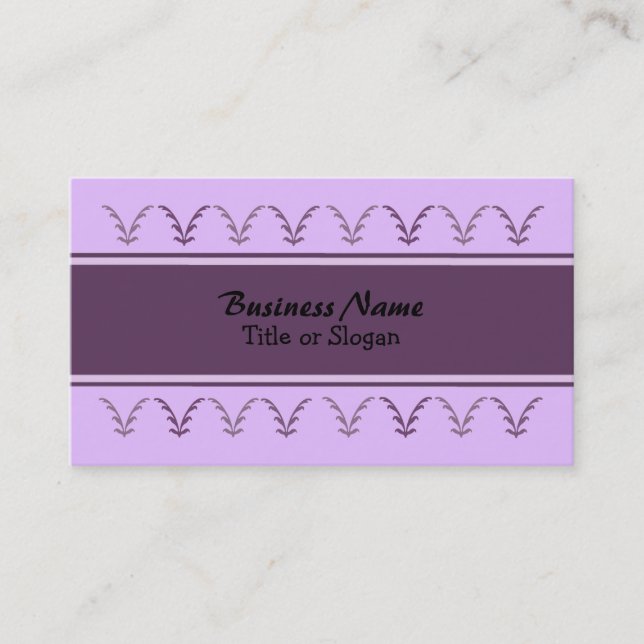 Purple Vines Business Card (Front)