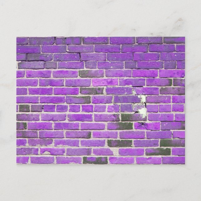 Purple Vintage Brick Wall Texture Postcard (Front)