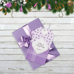 Purple Vintage Christmas Toys and Tartan  Gift Tags<br><div class="desc">Vintage Christmas pattern with wooden purple toys.
Customise it with your title and name.</div>